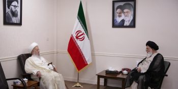 Ayatollah Alamolhoda meets Ayatollah Makarem Shirazi and Ayatollah Alavi Gorgani